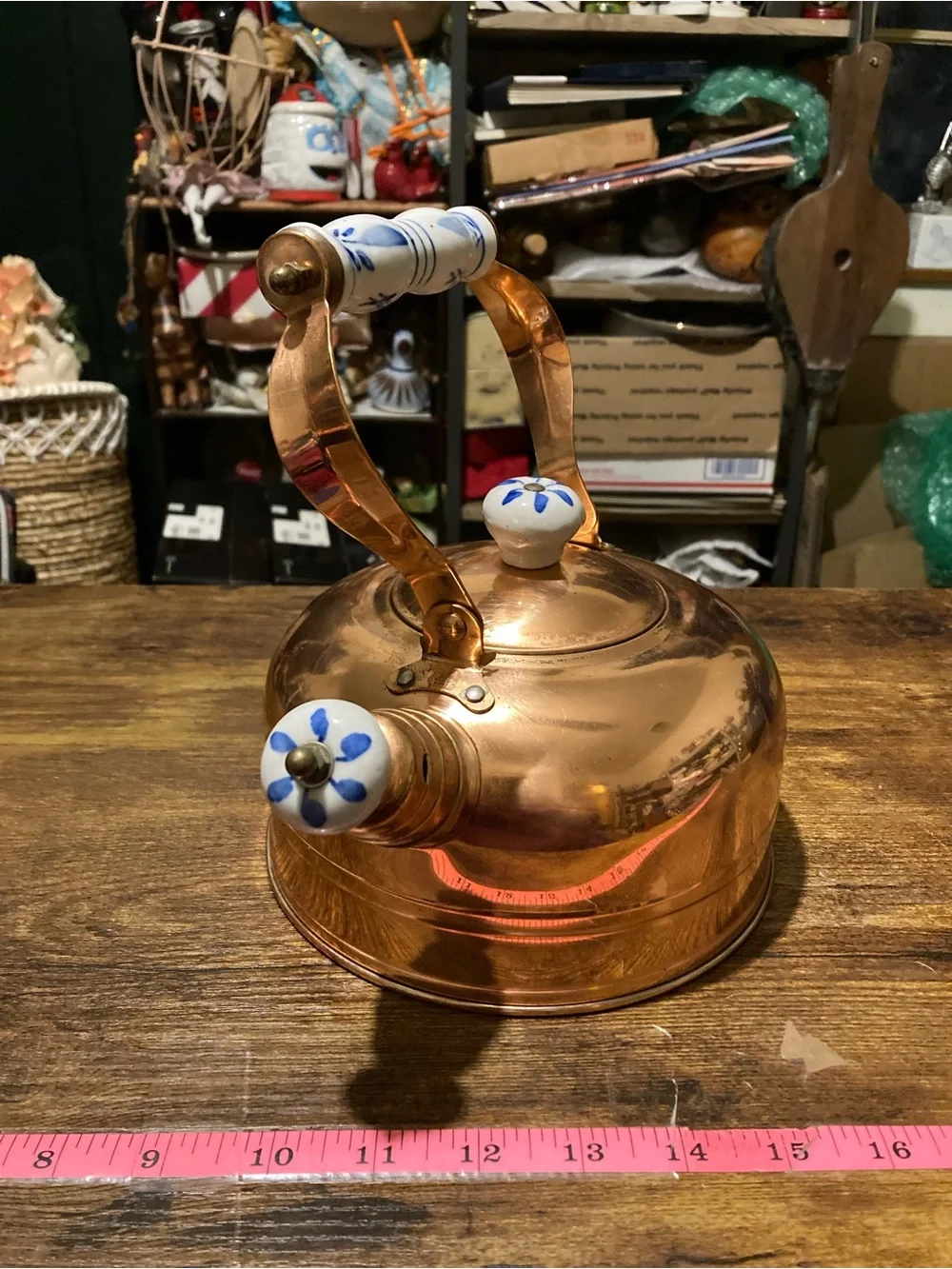 Vintage copper teapot
